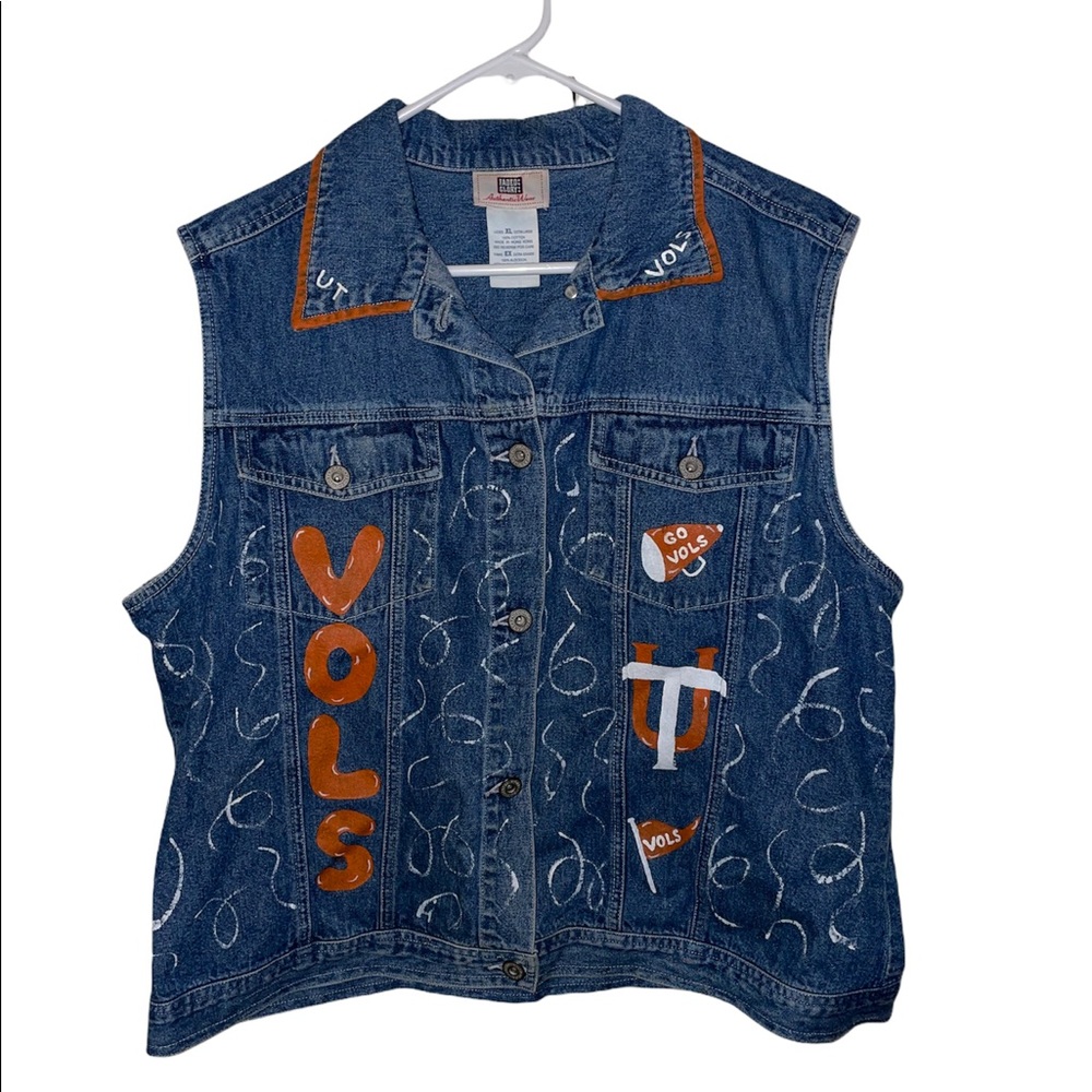 Vintage University of Tennessee denim vest